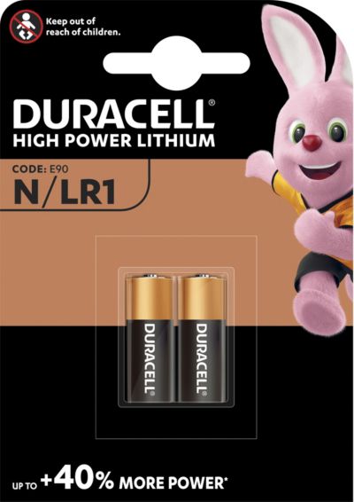 Pile DURACELL Alcaline N/LR1, pack de 2 unités