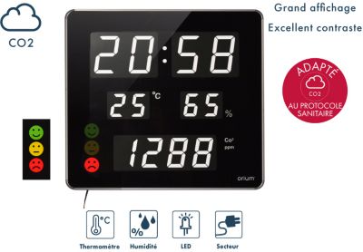 ORIUM Mesureur de CO2 & horloge Quaelis 18