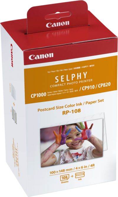 Kit papier + encre CANON RP-108N Selphy 108 feuilles 10x15