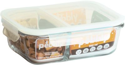 PEBBLY en verre rectangulaire compartiment