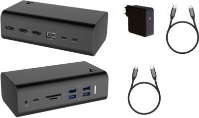 ADEQWAT Station d'accueil USB-C  14 en 1