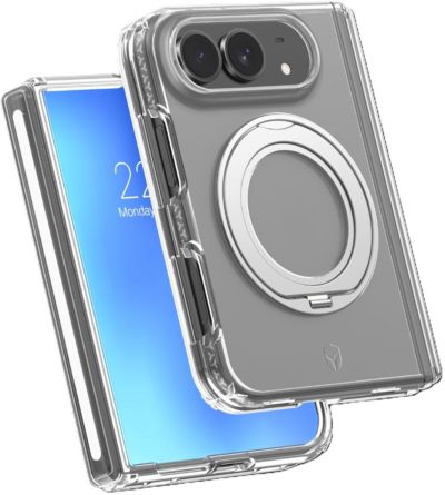 Protège écran sur mesure FORCE CASE iPhone Duo Magsafe + stand Transp