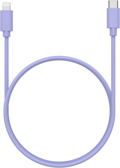 Câble de charge ESSENTIELB vers USB-C silicone 2M Violet