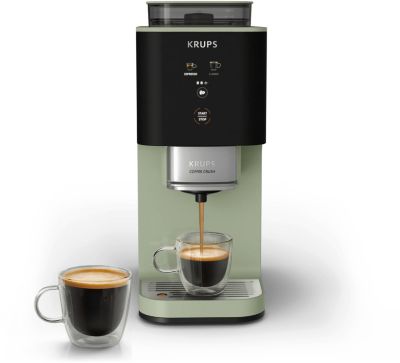 Expresso Broyeur KRUPS Coffee Crush, Machine à café à grains, ultra compacte SA401LE0