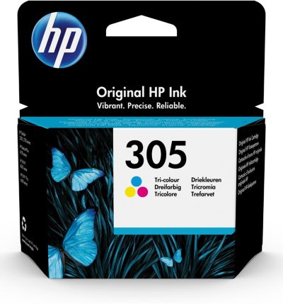 Cartouche d'encre HP Originale 305 3 Couleurs (Cyan/Magenta/Jaune) - 3YM60AE