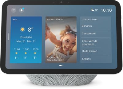Assistant vocal AMAZON Echo Show 8 - Glacier blanc(4e gen)