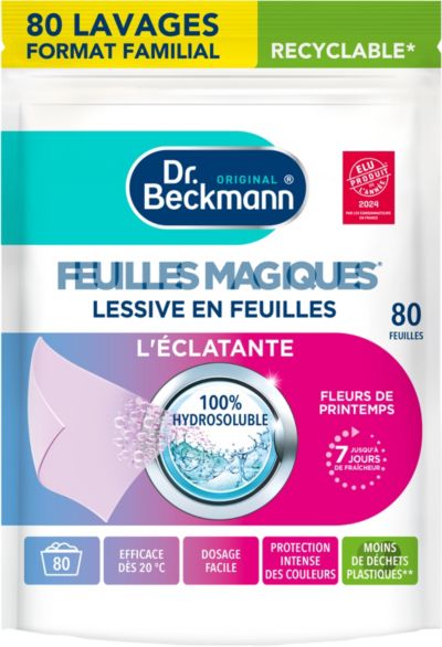 Lessive DR BECKMANN en feuilles L'éclatante x80