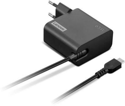 Chargeur ordinateur portable LENOVO USB-C 65W PC noire