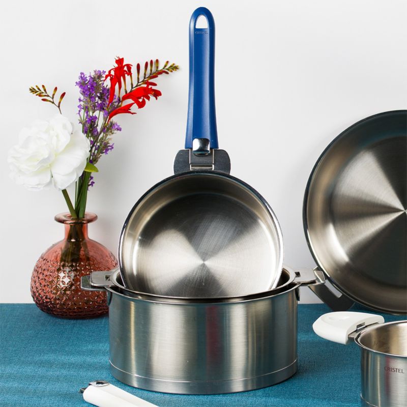 Poignée De Casserole Amovible Anti-brûlure - ABS, Acier Inoxydable, Silicone - Pour Poêle, Cocotte, Rangement Suspendu