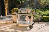 Plancha électrique KRAMPOUZ GECIO2OA00 GECIO2OA00 inox zones barbecue/plancha 2 brûleurs à poser, 70x40 cm