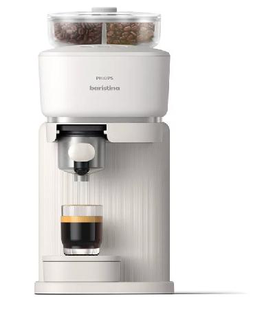 Machine à expresso PHILIPS Baristina BAR320/00 cafetière à grain bac double compartiment Blanche