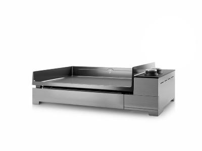 Plancha gaz FORGE ADOUR Premium 60 Inox 2brûleurs à poser, 58.5x40.5 cm