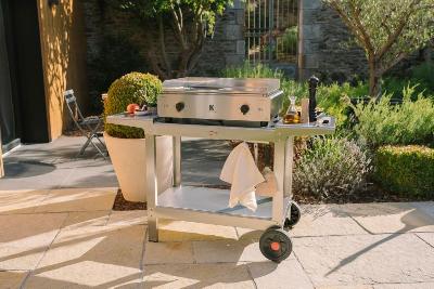 Plancha électrique KRAMPOUZ GECIO2OA00 GECIO2OA00 inox zones barbecue/plancha 2 brûleurs à poser, 70x40 cm