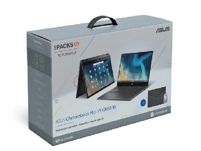 PC portable Asus ChromeBook<br> 15.6'' CM5500FDA<br>+ Sacoche + Souris