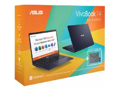PC portable Asus Vivobook 14''<br>E410MA BV8999WS + Housse + Souris